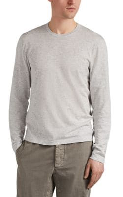 MÃ©lange Cotton Crewneck Long-Sleeve Shirt
