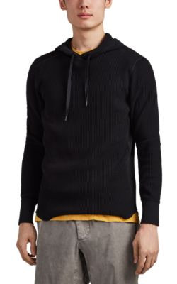 Waffle-Knit Cotton Hoodie