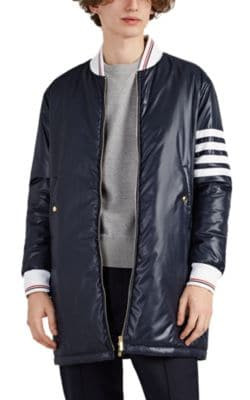 Tech-Ripstop Elongated Bomber Jacket