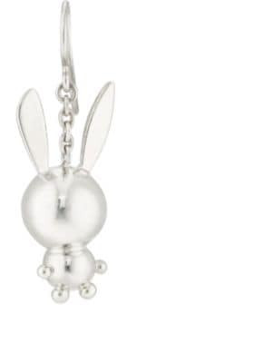 Silver Bunny Drop Earring