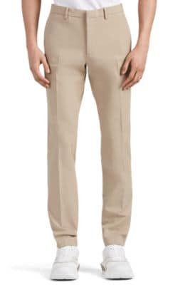 Zaine Stretch-Cotton Flat-Front Trousers 1