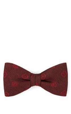 Medallion-Pattern Silk Jacquard Bow Tie