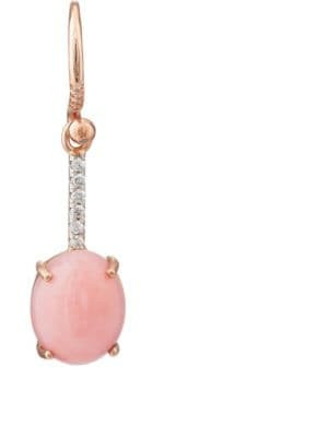 Pink Opal Drop Earring