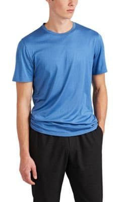Claey-Plaito Silk-Cotton Crewneck T-Shirt