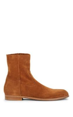 Suede Side-Zip Boots