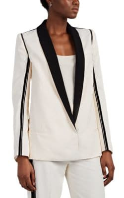 Velvet-Trimmed Blazer