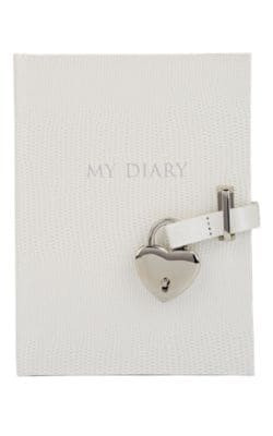 Lizard-Stamped Leather Diary