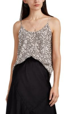 Leopard-Print Silk Satin Cami