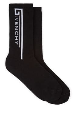 Vintage-Logo Cotton-Blend Mid-Calf Socks 2
