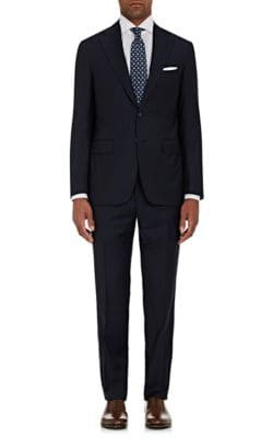 Capri Pinstriped Wool Two-Button Suit