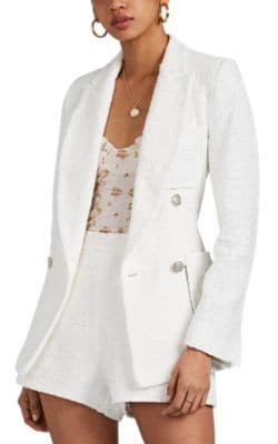 BouclÃ© Tweed Double-Breasted Blazer