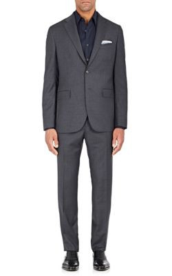 Alton Striped Wool Two-Button Suit