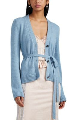 Organisation Cashmere Belted V-Neck Cardigan