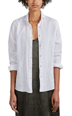 Slub Linen Snap-Front Shirt 2