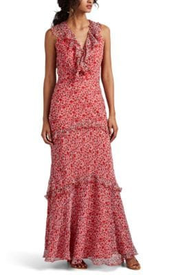 Rita Floral Silk Maxi Dress