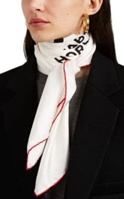 Logo Silk Twill Scarf