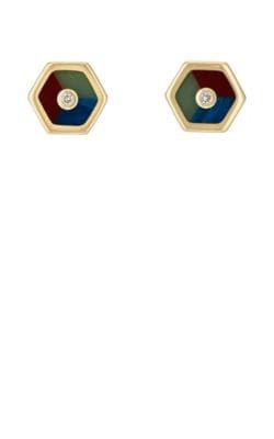 Bakelite & Diamond Stud Earrings 1