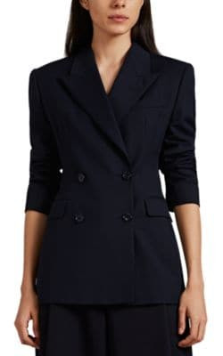 Twill Double-Breasted Blazer