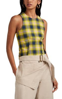 Plaid Cotton-Wool Top