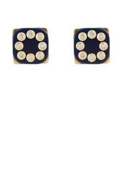 Bakelite & White Diamond Stud Earrings 1