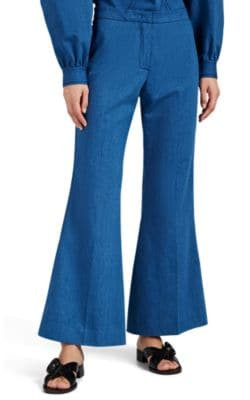 Denim Flared Trousers
