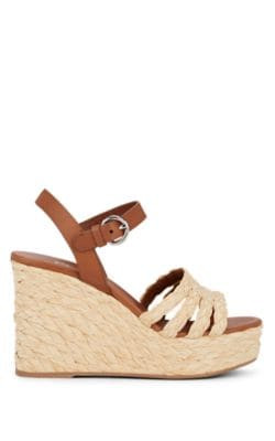 Leather Platform Espadrille Sandals 1