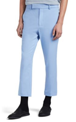 Fleece Wool Slim Crop Trousers