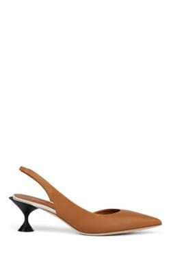 Leticia Slingback Leather Pumps