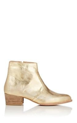 Jessie Metallic Leather Ankle Boots