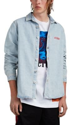 Logo-Embroidered Denim Shirt