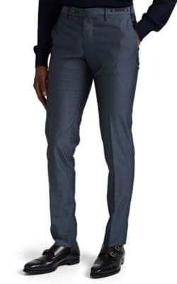 Cotton Twill Super-Slim Trousers