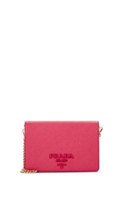 Logo Leather Chain Wallet