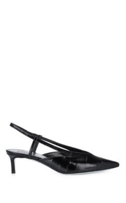Patent Eel-Skin Slingback Pumps