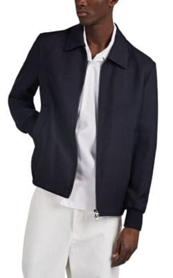 Twill Zip-Front Blouson