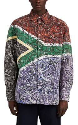 Bandana-Flag Cotton Oversized Shirt