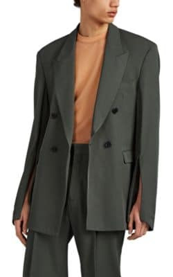Worsted Wool Oversized Double-Breasted Sportcoat
