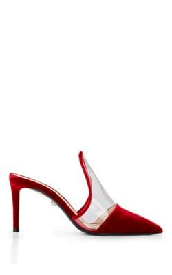 Ylenia Velvet & PVC Mules 1