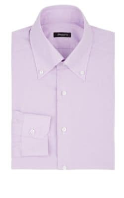 Hairline-Striped Cotton Button-Down Shirt