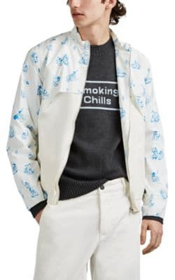 Sunbi-Print Patchwork Windbreaker