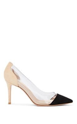 Suede & PVC Pumps