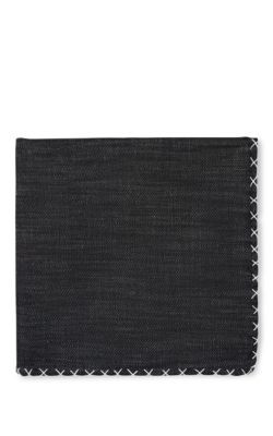 Cross-Stitched Denim Pocket Square 2