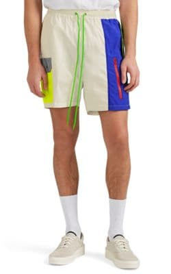 Space Colony Colorblocked Tech-Twill Track Shorts