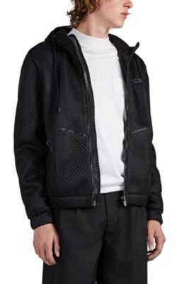 Monster Mesh-Overlay Hooded Jacket