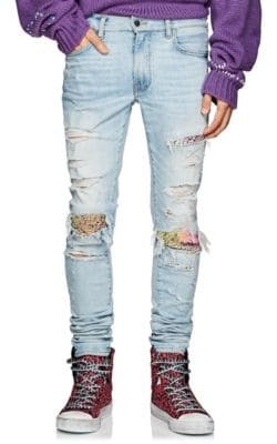 MX1 Bandana-Inset Slim Jeans 1