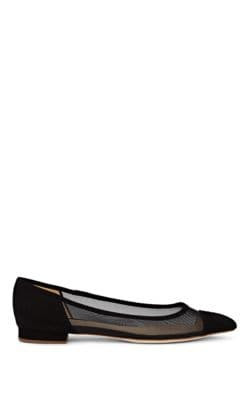 Suede & Mesh Flats