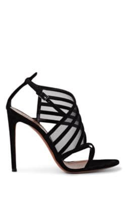 Suede & Mesh Sandals