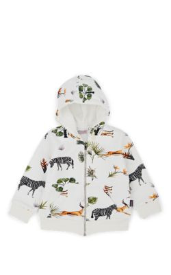 Infants' Animal-Print Cotton Hoodie