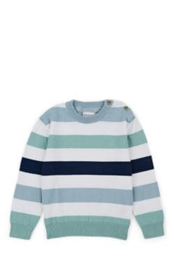 Infants' Striped Cotton Sweater