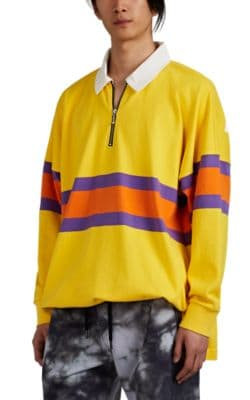Striped Cotton Oversized Polo Shirt