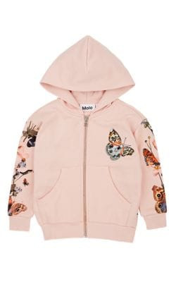 Kids' Mel Butterfly-Print Cotton-Blend Hoodie